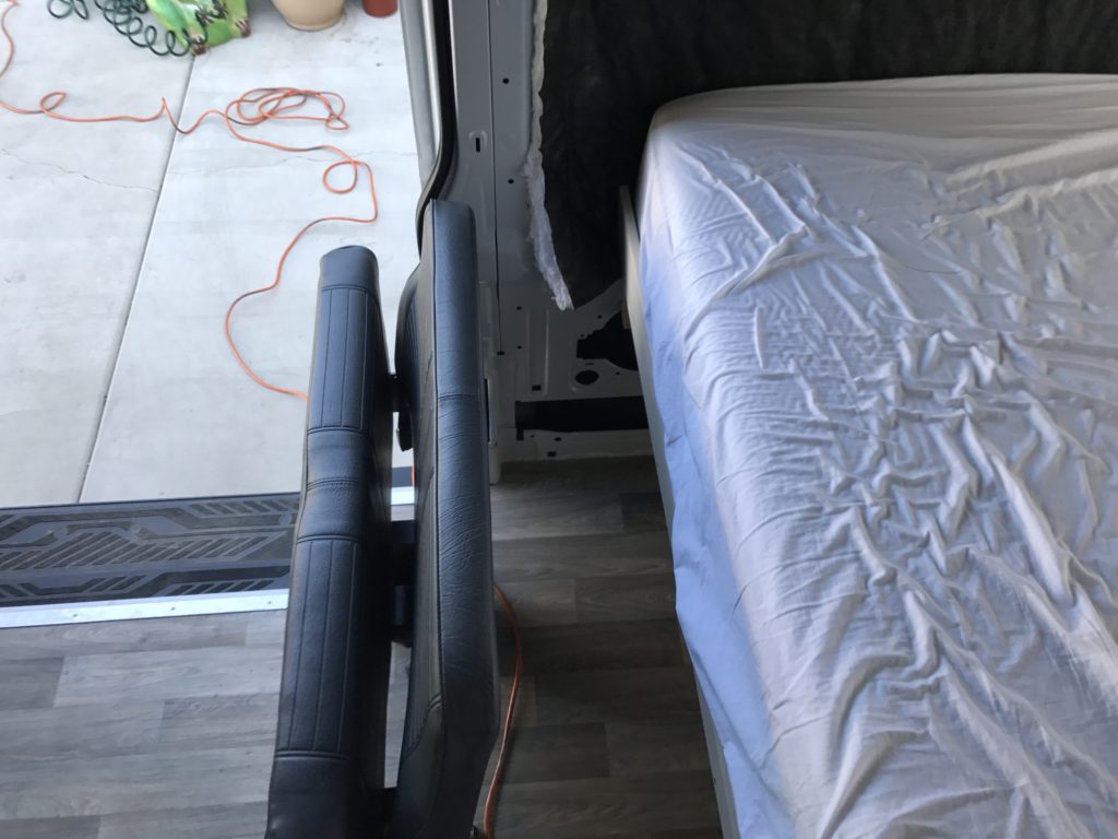 Space Between Seat and Bed