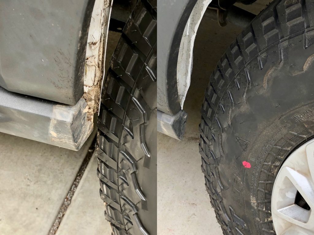 Before and After of the pinch weld
